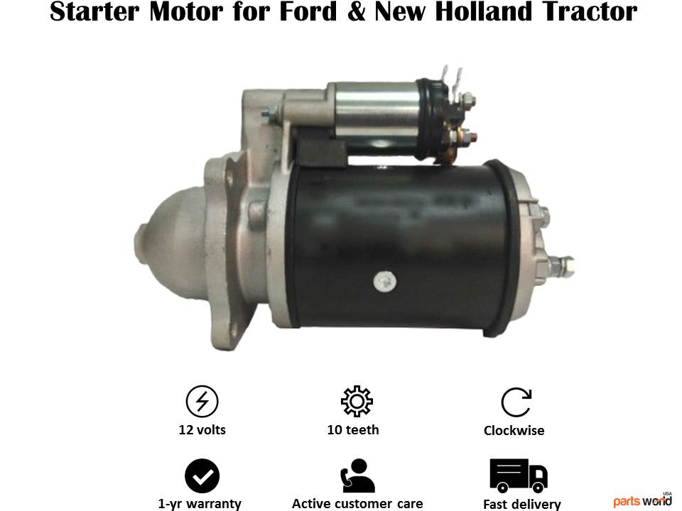Starter Motor for Ford & New Holland tractors & loaders